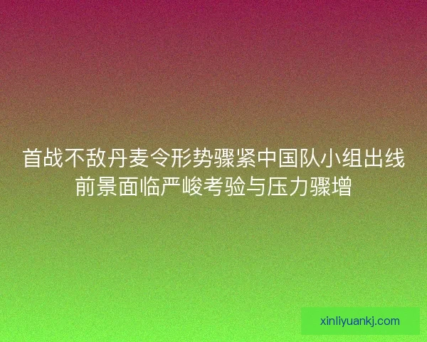 首战不敌丹麦令形势骤紧中国队小组出线前景面临严峻考验与压力骤增 首战不敌丹麦令形势骤紧中国队小组出线前景面临严峻考验与压力骤增